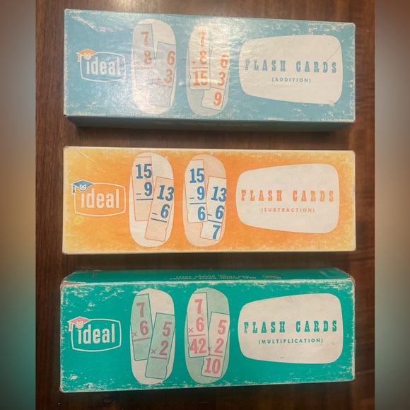 Ideal Other - Vintage Ideal Flash Cards Set of 3 Boxes